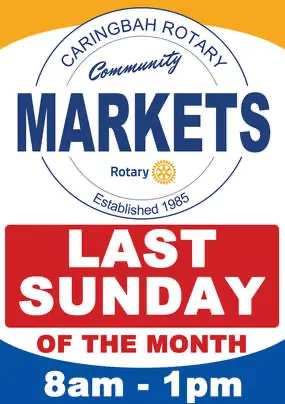 Caringbah Rotary Community Markets, last Sunday, 8am to 1pm