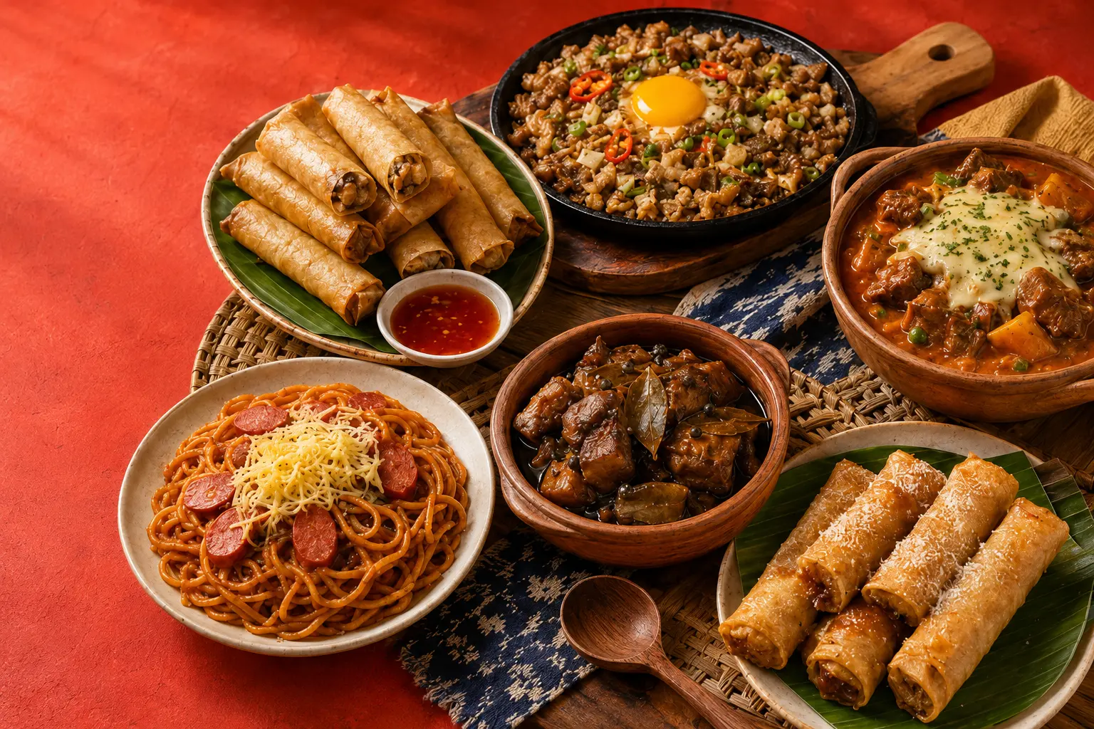 A spread of Filipino favourites